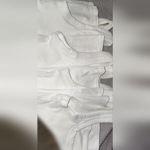 White Ribbed Tank Tops